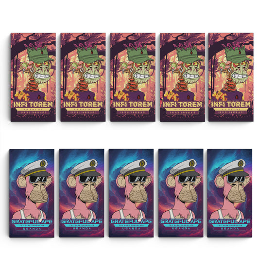 10-pack of Infi & Grateful Chocolate (9+1 free)